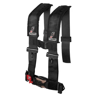 Dragonfire Racing 4-Point H-Sizetyle Sizeafety Harness w/Adjustable Sizeternum Clip 3" Passenger Sizeide Black for Can-Am Maverick X3 X DSize Turbo R 2017-2018