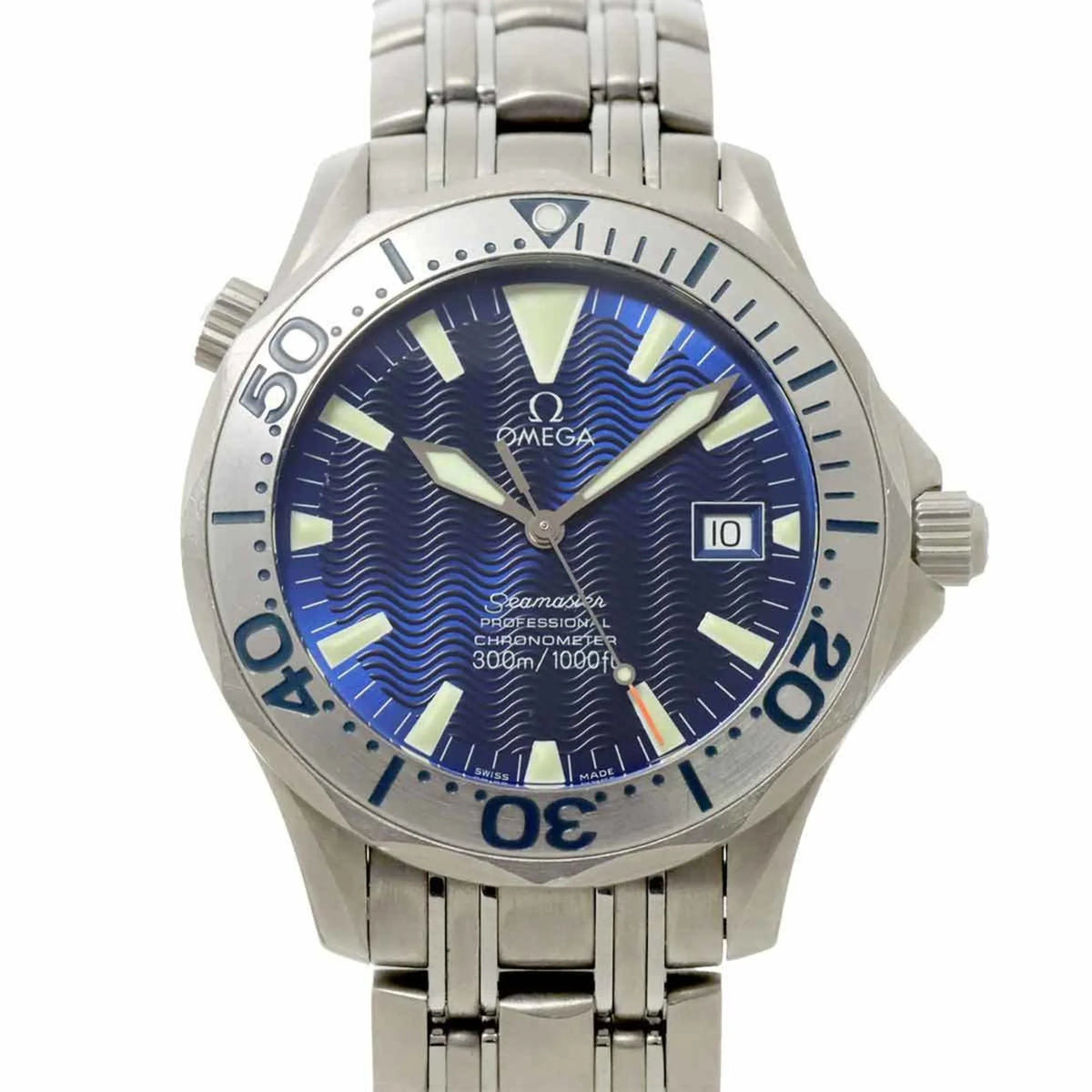 Pre-Owned OMEGA Sizeeamaster 300 Professional 2231 80 Men's Watch Titanium Date Blue Dial Automatic (Good)