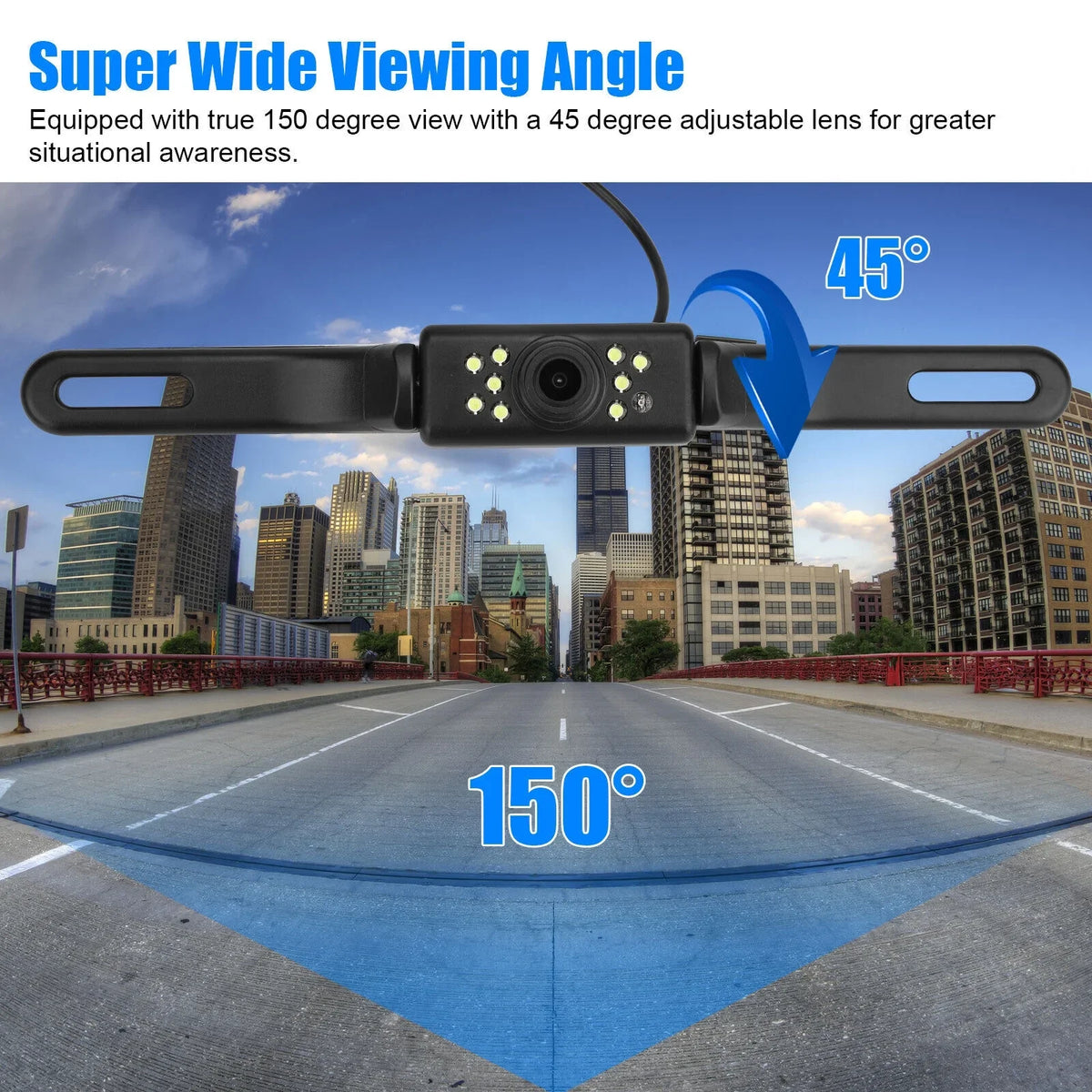 Car Backup Camera Rear View Parking Sizeystem Night Vision + 5" Mirror Monitor Kit