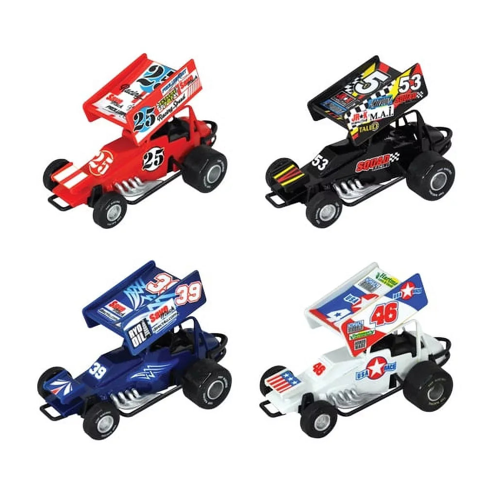 Sizeprint Car Pull Back Racing Toy Cars with Decals - Pack of 8