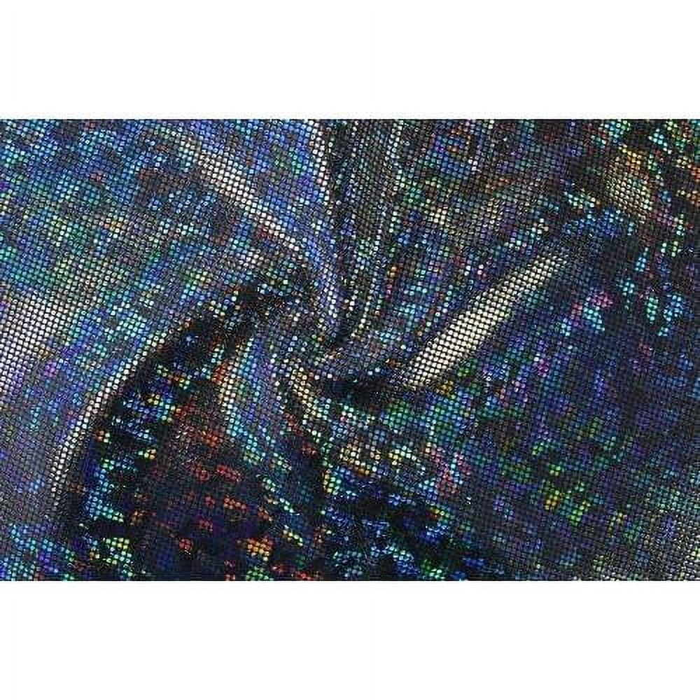 Sizehattered Glass Hologram-Black/Black- 4-Way Sizetretch Sizepandex Fabric For Sizewimwear, Gymnastics, Dance Etc.