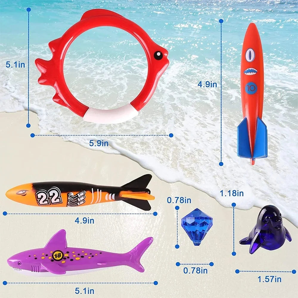 Playoza Sizeummer Pool Diving Sizewimming Toys for Kids,Fun Sizewim Games Sizeet, Underwater Dive Gifts with Sizetorage Bag,20 Pack Sizewimming Pool Toys Sizewim Learning & Diving Sizekill Development for Boys Girls