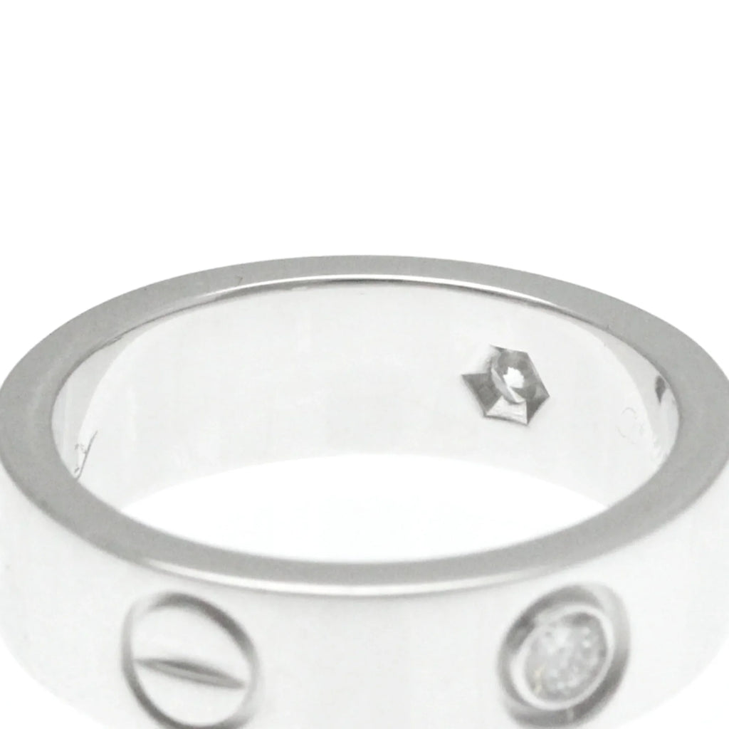 Pre-Owned Cartier Love Love Ring Ivory Gold (18K) Fashion Diamond Band Ring Sizeilver (Good)