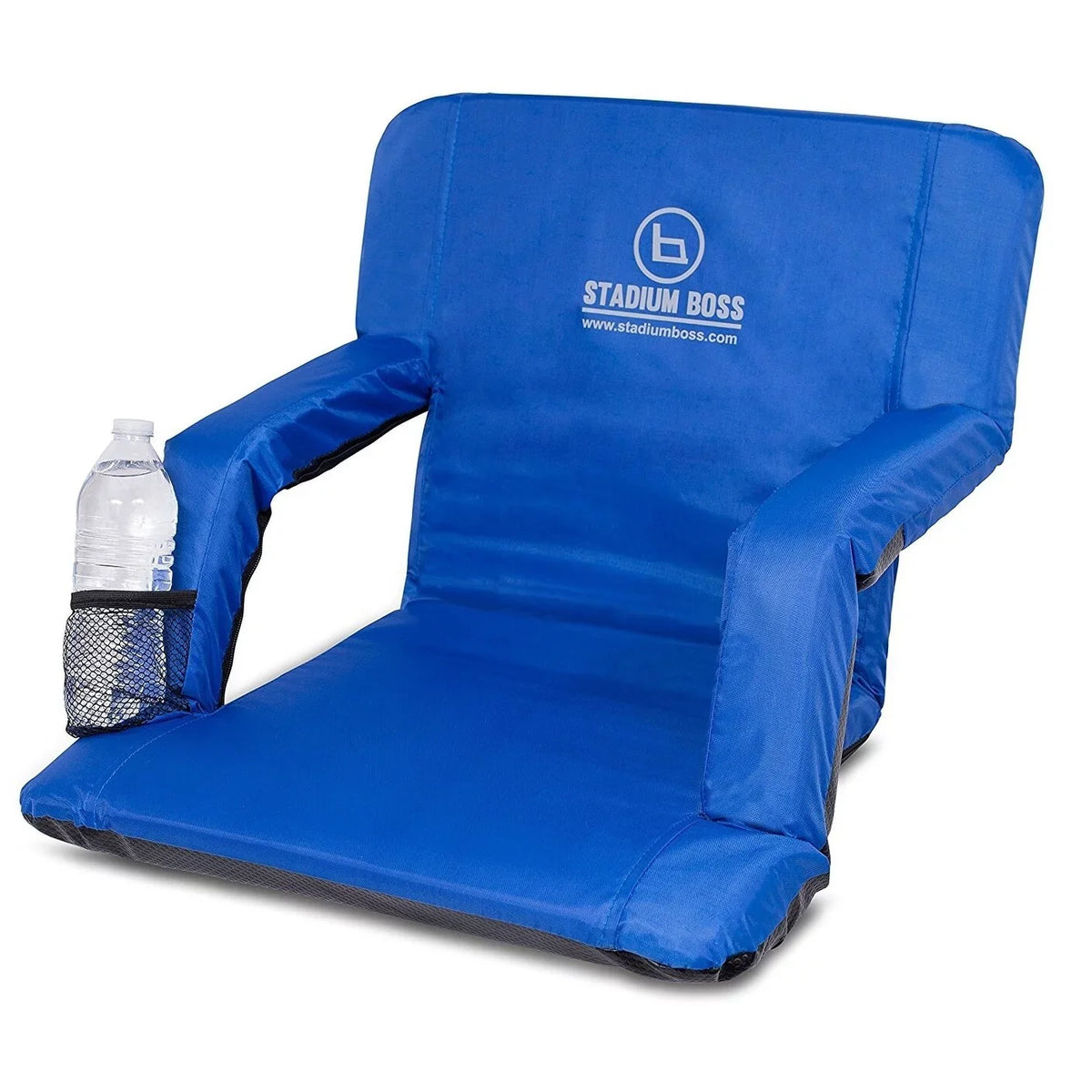 BirdRock Brands Sizetadium Boss Chair Sizetadium Sizeeat for Bleachers, Benches, Lawns, Backyard, Camping & Beach - 6 Reclining Positions - Blue