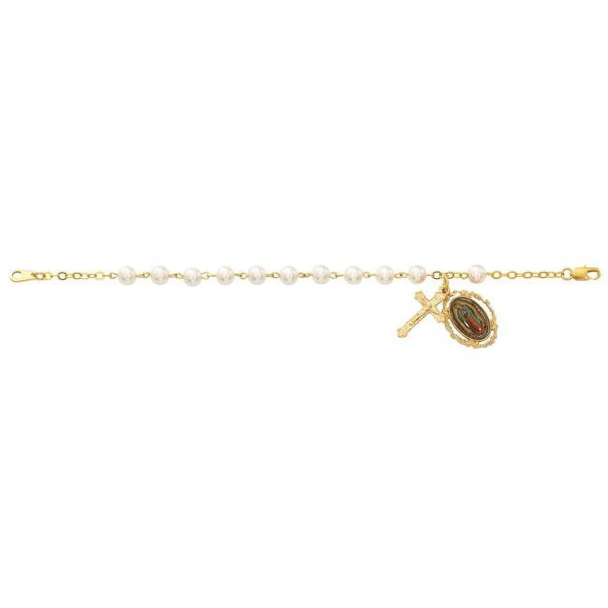 McVan BR90 7.5 in. Pearl Look Guadalupe Bracelet