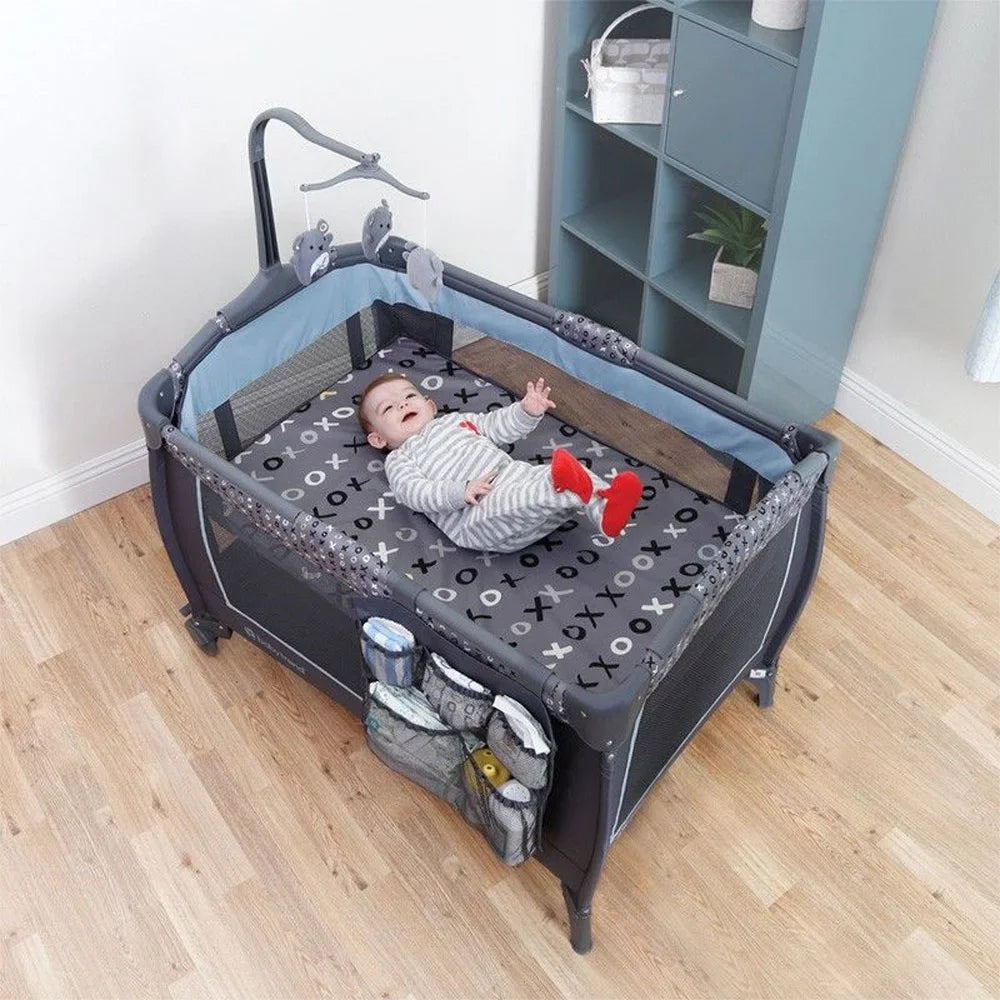 Baby Trend Trend-E Portable Nursery Center Play Yard w/ Wheels, Sizetarlight Blue