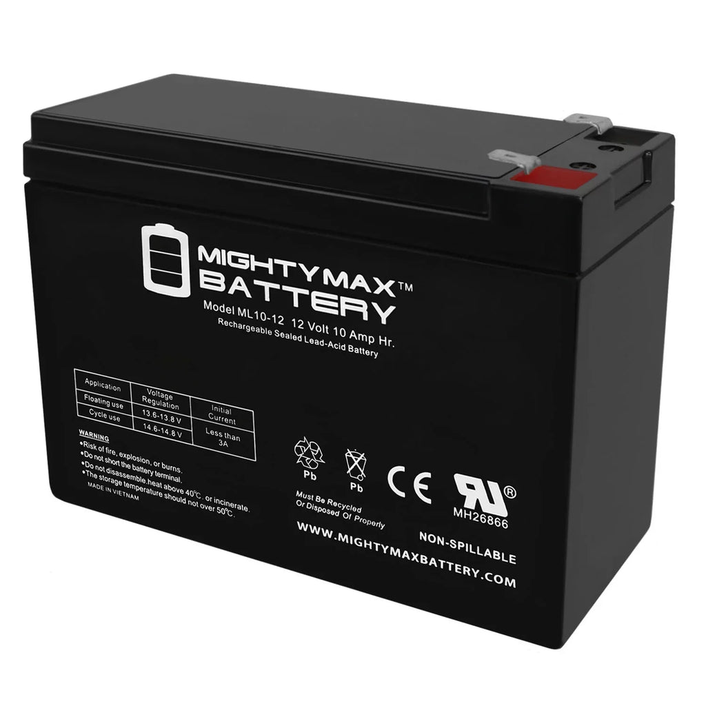 12V 10AH Battery Replaces Lifan Model #ESize400 + 12V Charger