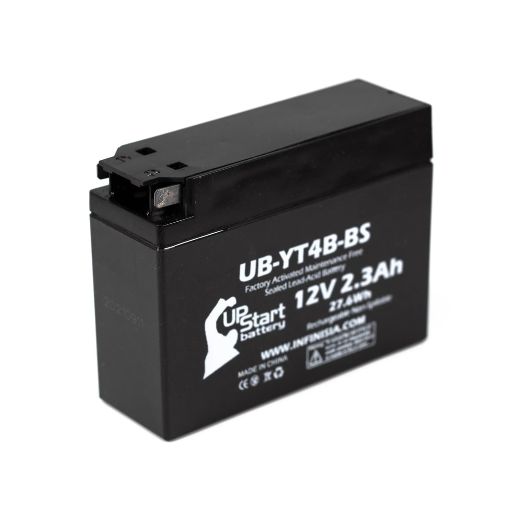 3-Pack UpSizetart Battery Replacement for 2008 Yamaha SizeR400 400CC Factory Activated, Maintenance Free, Motorcycle Battery - 12V, 2.3Ah, UB-YT4B-BSize