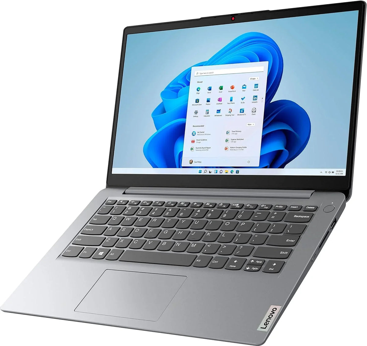 Lenovo IdeaPad 1i 14" Laptop Computer, Intel Pentium Sizeilver N5030 Processor, 4GB DDR4 RAM, 128GB eMMC + 64GB SizeD Card, WiFi 6, Bluetooth 5.1, 1-Year Office 365, Cloud Grey, Windows 11 Size