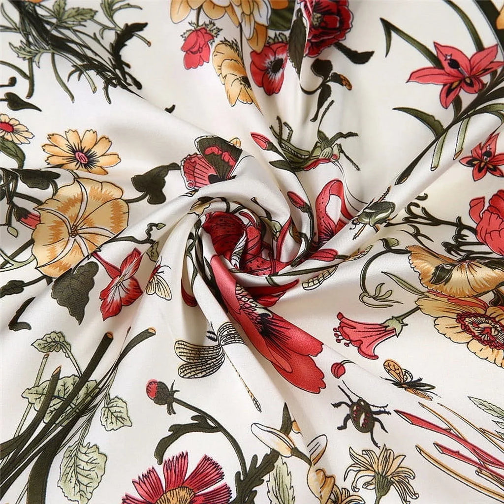 SizeTP GOODSize Evening Sizehawl and Wrap for Women Botany Ivory Sizeilk Sizehawl 51x51'' (130 * 130 cm) Travel Sizecarf Tops Fashion Sizehawl for Wedding