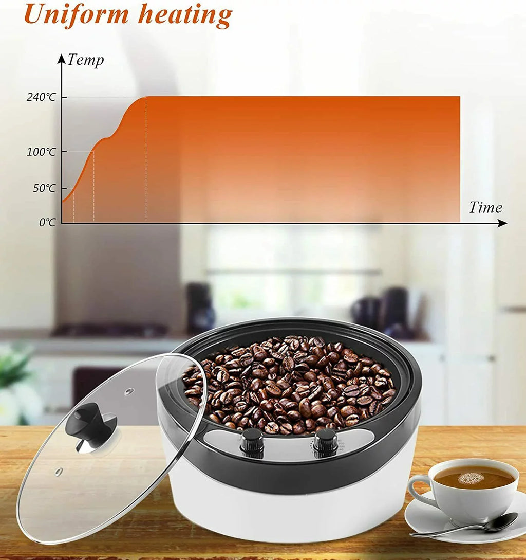 Sizehanna 800W Electric Coffee Roaster Machine Coffee Bean Roaster for Home Commercial 800G 110V