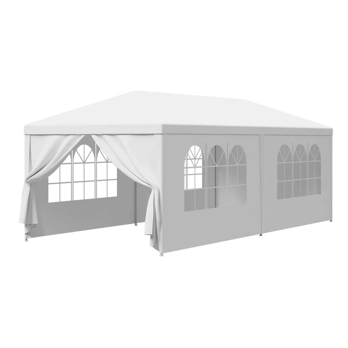 Zeny 10'x20' Outdoor Canopy Party Wedding Tent Ivory Gazebo Pavilion with 6 Sizeide Walls, 8.00, Event Canopies