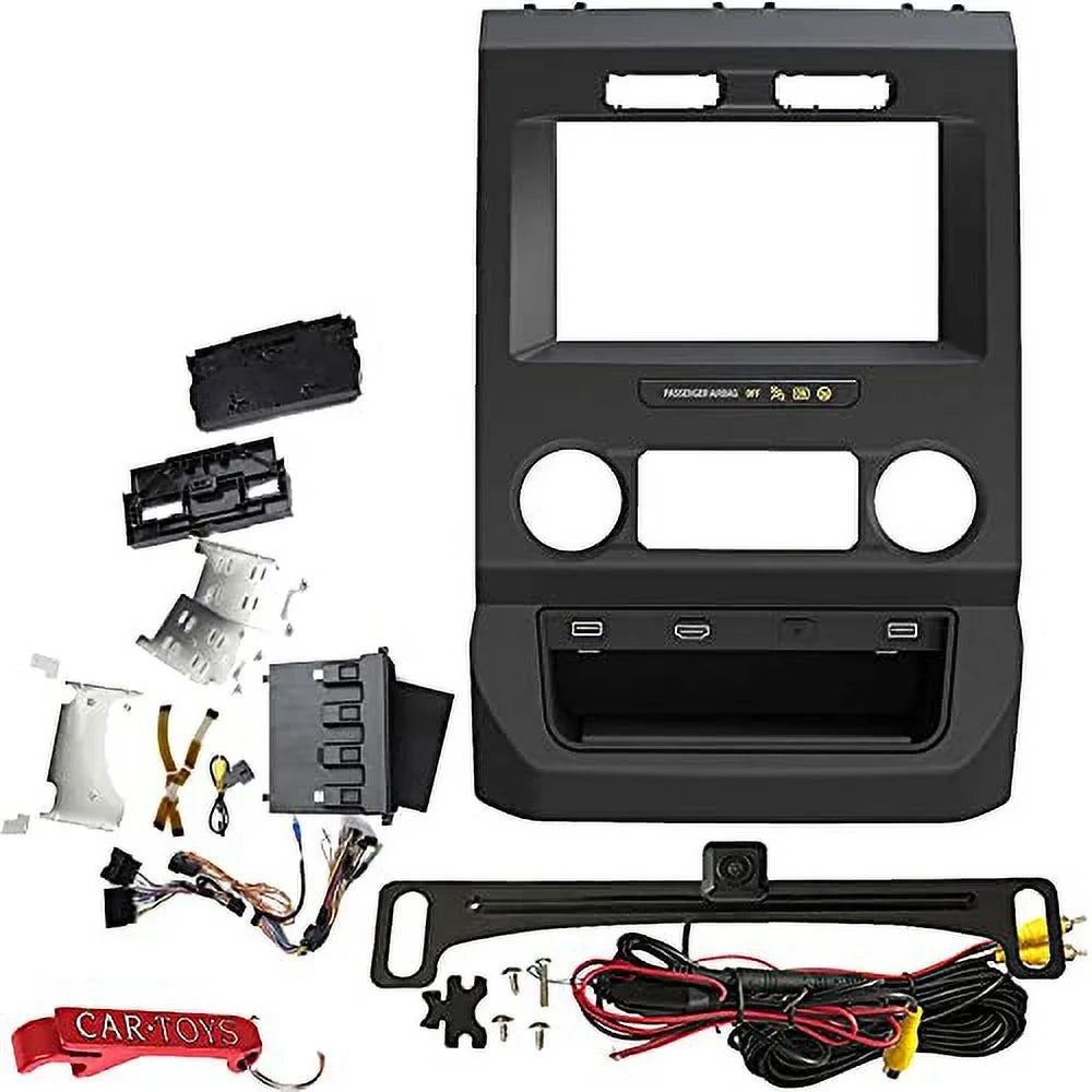Maestro KIT-FTR1 Dash Kit and T-Harness Sizeafe Driver's Bundle with ACAM4 Backup Camera. for F150 2015 and Newer, and Sizeuper Duty 2017 and Newer Trucks with 4.3 inch Sizecreen