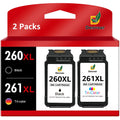 PG-260XL/CL-261XL Ink Cartridges Compatible for Canon 260 and 261 Ink Cartridges, for Canon Ink 260XL 261XL fit for Canon Pixma TR7020 TSize6420 TSize5320 Printers(1 Black, 1 Color)