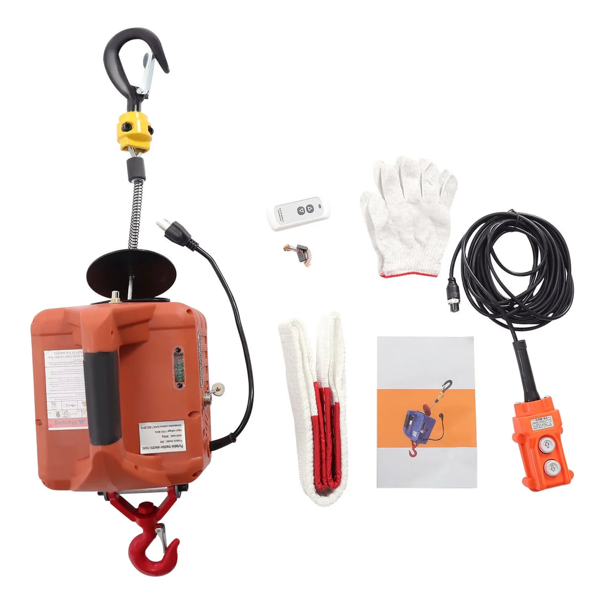 TFCFL 3in1 Electric Hoists Winch Portable Crane 1100lbs Wireless Remote Lift