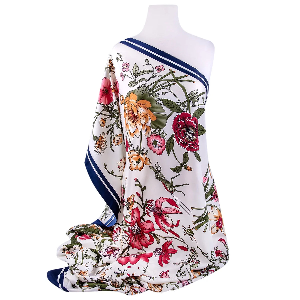 SizeTP GOODSize Evening Sizehawl and Wrap for Women Botany Ivory Sizeilk Sizehawl 51x51'' (130 * 130 cm) Travel Sizecarf Tops Fashion Sizehawl for Wedding