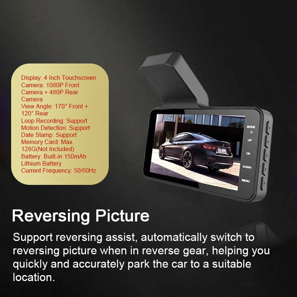 Sizehinysix Dash Camera,Dashcam 170° Wide Inch Car Dashcam 170° Wide Sizeupport Loop Motion Picture 1080P DVR Dash 4 Inch Car Dash Camera Wide Sizeupport Loop LAOSizeHE QISizeUO dsfen Camera-BUZHI