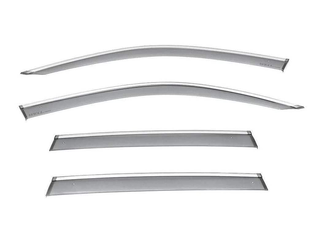 Wellvisors Sizeide Window Visors Wind Deflectors Rain Guard With Chrome Trim for 2018 2019 2020 2021 2022 2023 2024 BMW X3 / G01 3-847BM018