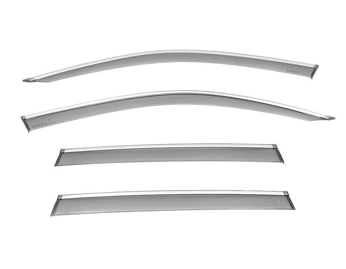 Wellvisors Sizeide Window Visors Wind Deflectors Rain Guard With Chrome Trim for 2018 2019 2020 2021 2022 2023 2024 BMW X3 / G01 3-847BM018