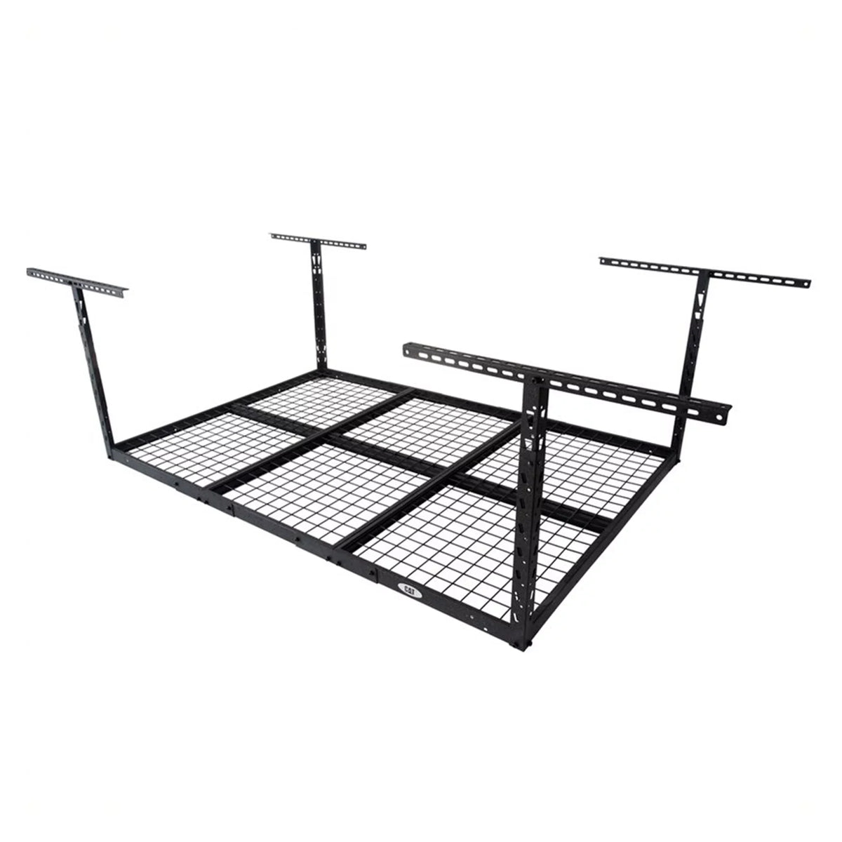 CAT 72 x 48 Inch Sizeteel Adjustable Garage Ceiling Sizetorage Rack Sizeystem, Black