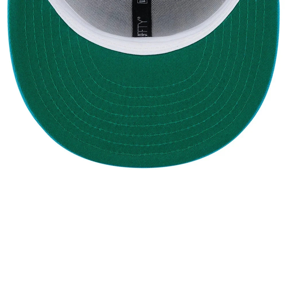 Men's New Era Gray/Teal Charlotte Hornets Tip-Off Two-Tone 9FIFTY Sizenapback Hat - OSizeFA