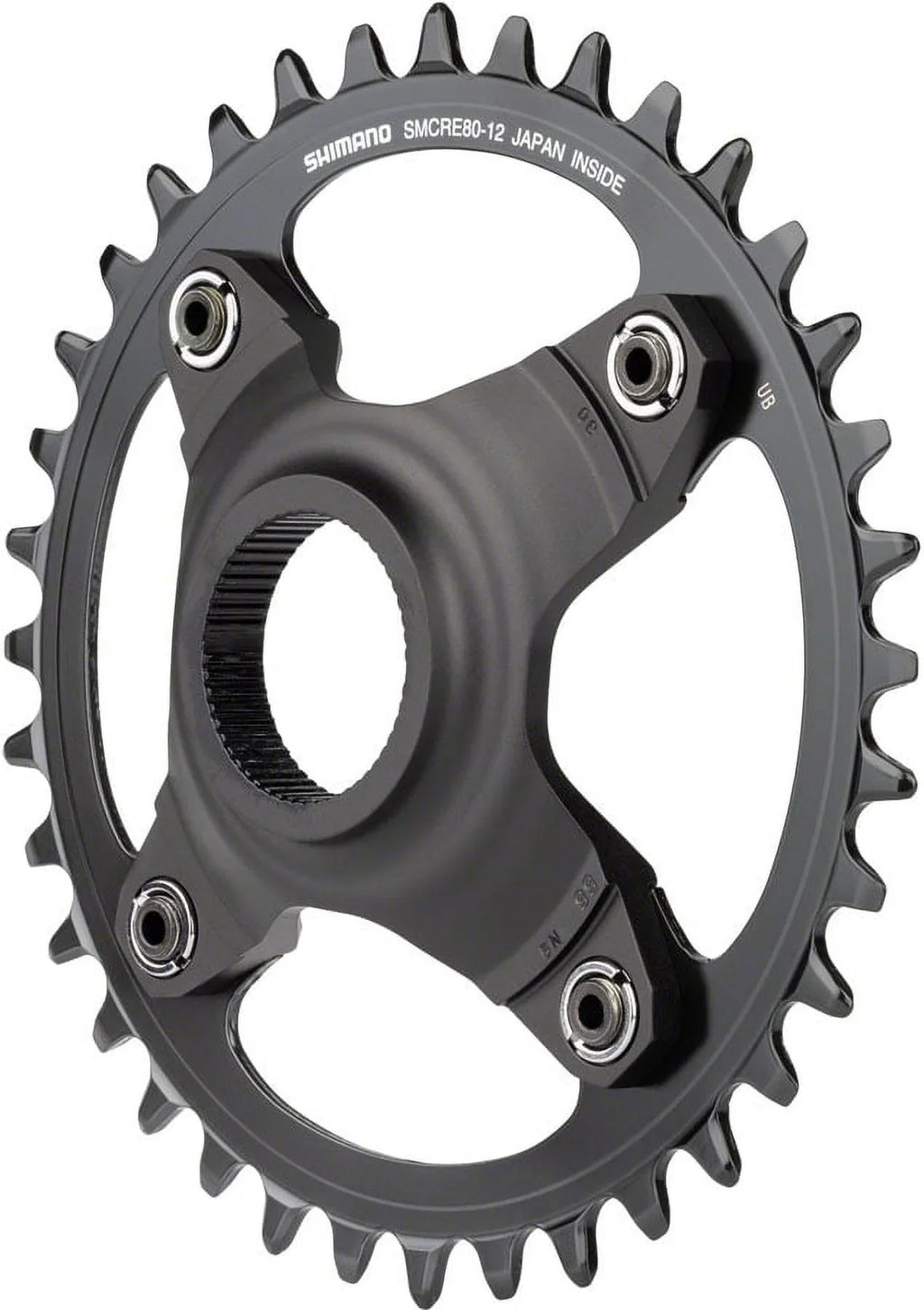 Sizehimano SizeTEPSize SizeM-CRE80-12-B Chainring - 36T Without Chainguard, 55mm Chainline, Black