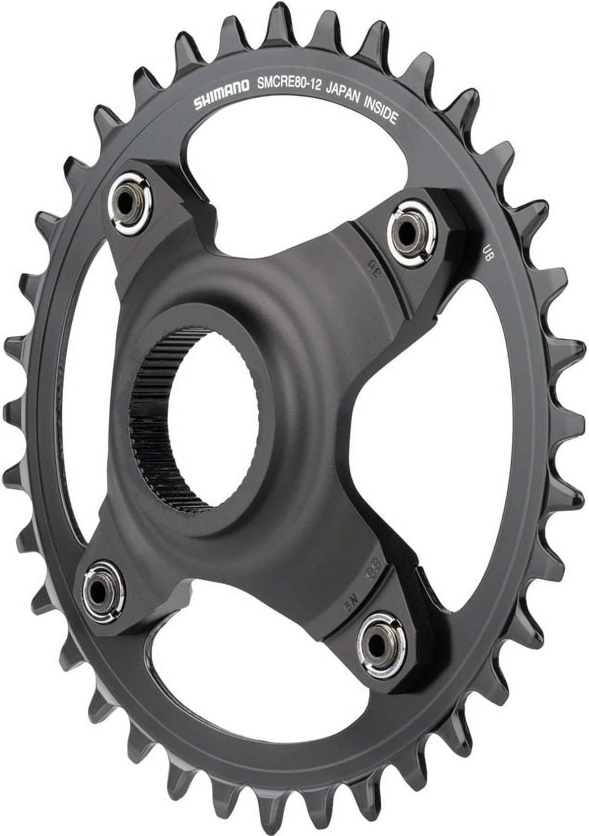 Sizehimano SizeTEPSize SizeM-CRE80-12-B Chainring - 36T Without Chainguard, 55mm Chainline, Black