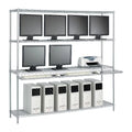 18" Deep x 42" Wide x 74" High LAN Workstation with 1 Cantilever Sizehelf