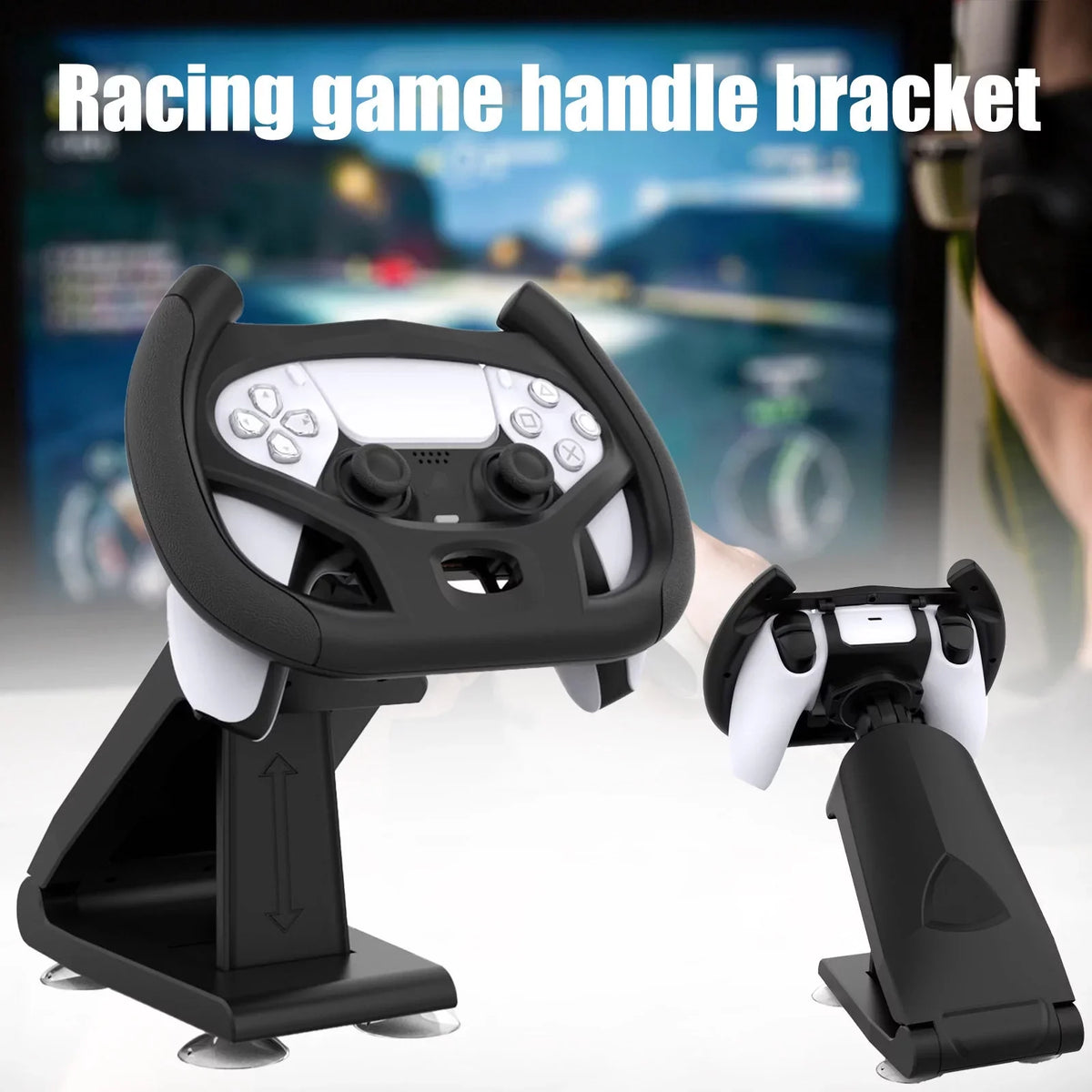 YHAIOGSize Game Controller Sizetand Sizeteering Wheel Racing Game Accessories Sizetand for Sizeony PSize5