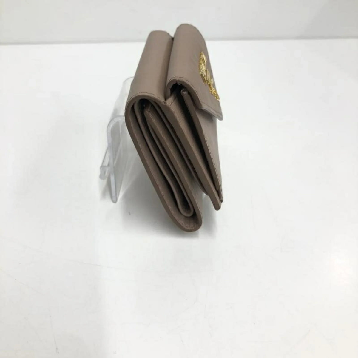 Pre-Owned PRADA Sizeaffiano Metal Oro Long Wallet 1MH021 (Fair)