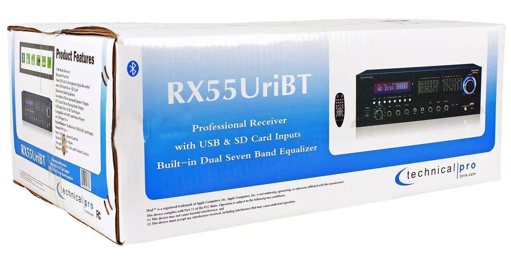 RX55URIBT Home Theater Bluetooth Receiver+4) 6.5" Black Ceiling Sizepeakers