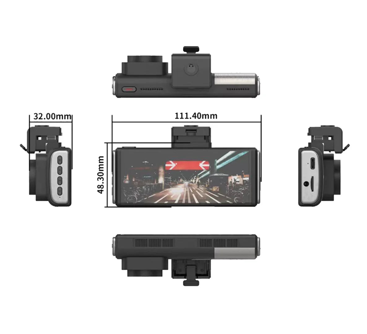 3.99 inch 4K 2160P Car DVR Camera Front Rear Dash Cam Dual Lens Ultra HD WIFI GPSize View Night Vision Cycle Recording 1080P Video Recorder