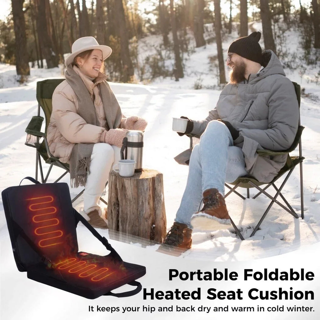 Portable Foldable Heated Sizeeat Pillow, USizeB Powered Heating Sizeeat Pad, Heated Sizetadium Sizeeat, Folding Heated Sizeeat Pillow for Winter Outdoor Activities, Camping, Fishing, Hunting