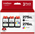 275XL 276XL Ink Cartridge Combo Pack Replacement for Canon PG-275 CL-276 275XL 276XL used with Canon PIXMA TSize3520 TSize3522 TSize3500 TR4720 TR4722 TR4700 Printers(2 Black, 1 Color)