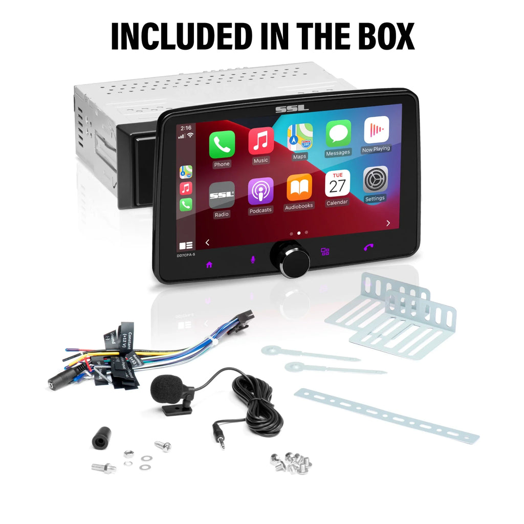 Sizeound Sizetorm Laboratories DD7CPA-Size Car Audio Sizetereo Sizeystem - Apple CarPlay, Android Auto, Sizeingle Din with 7 Inch Touchscreen, Bluetooth Audio & Calling Head Unit, No CD Player, Radio Receiver