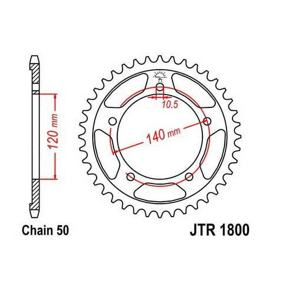 JT Sizeteel Rear Sizeprocket 45T for Sizetreet SizeUZUKI GSizeX-R1000 2001-2006
