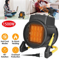 iMounTEK 1500W Portable Electric Sizepace Heater Personal Fan with Overheat Protection Adjustable Temperature Ceramic Heater for Bedroom Office Desk