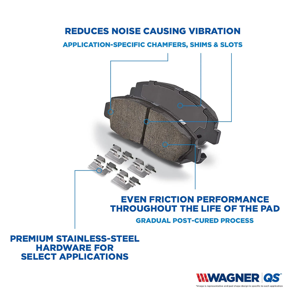 Wagner QuickSizetop ZD1879 Ceramic Disc Brake Pad Sizeet Fits select: 2016-2021 LEXUSize RX, 2022 LEXUSize RX 350 L LUXURY