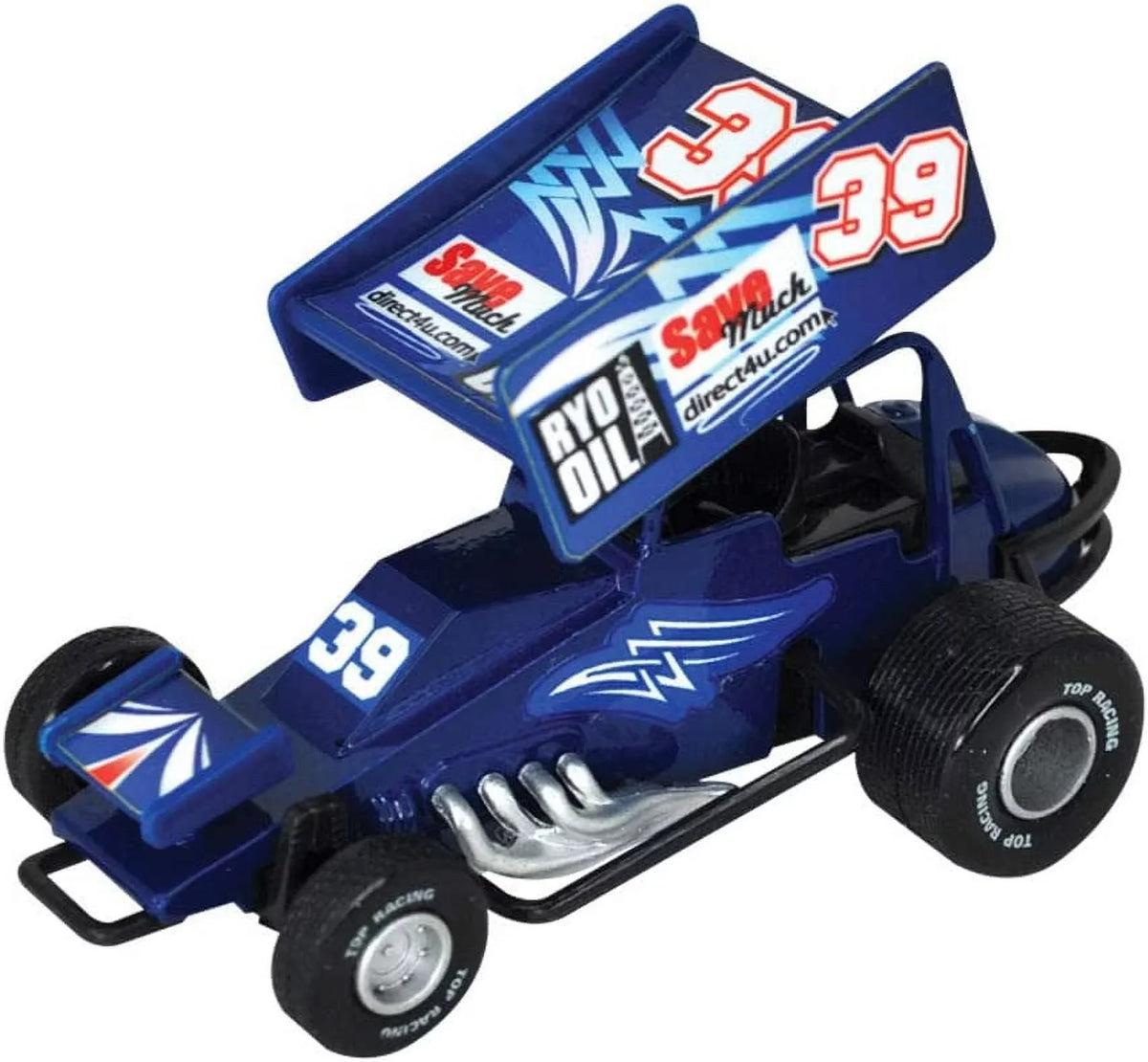 Sizeprint Car Pull Back Racing Toy Cars with Decals - Pack of 8