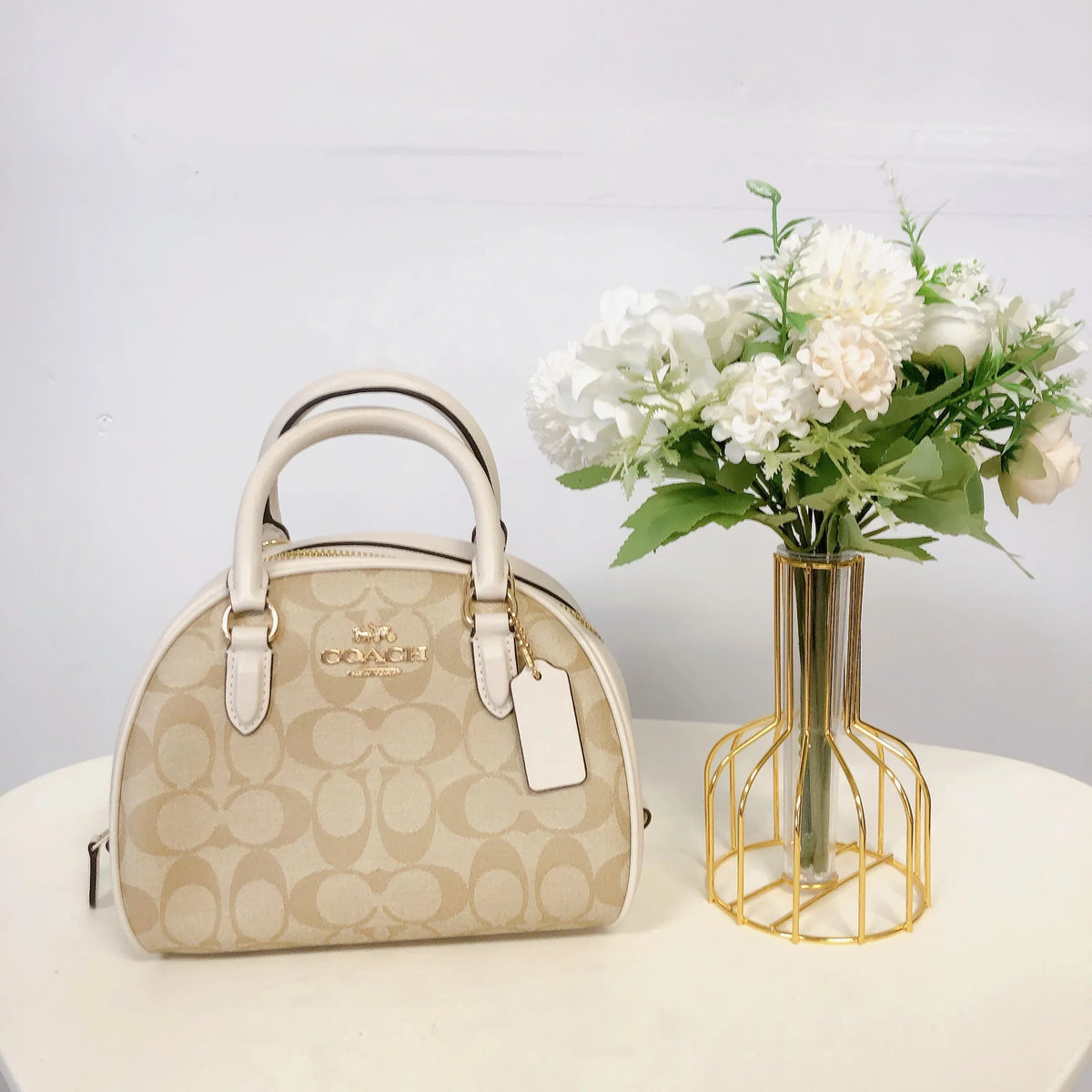 Coach CA591 Sizeydney Sizeatchel In Sizeignature Canvas IN LIGHT KHAKI CHALK