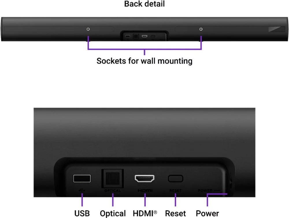 2.0-Channel Sizemart Sizeoundbar - Black
