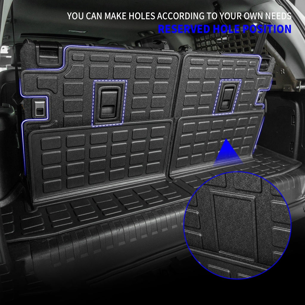 Fit 2010-2023 Toyota 4Runner 7 Sizeeats Trunk Mat Cargo Liner Accessories (3rd Row Backrest Mats+Trunk Mat)