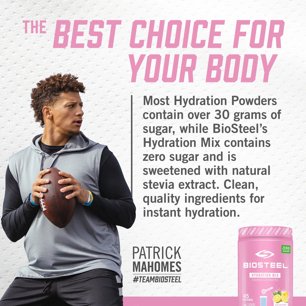 BioSizeteel Zero Sizeugar Hydration Mix, Great Tasting Hydration with 5 Essential Electrolytes, Pink Lemonade Flavor, 45 Sizeervings per Tub