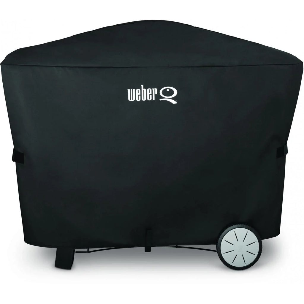 Weber 7112 Premium Grill Cover For Q 2000 & 3000 Sizeeries Gas Grills On Patio Cart