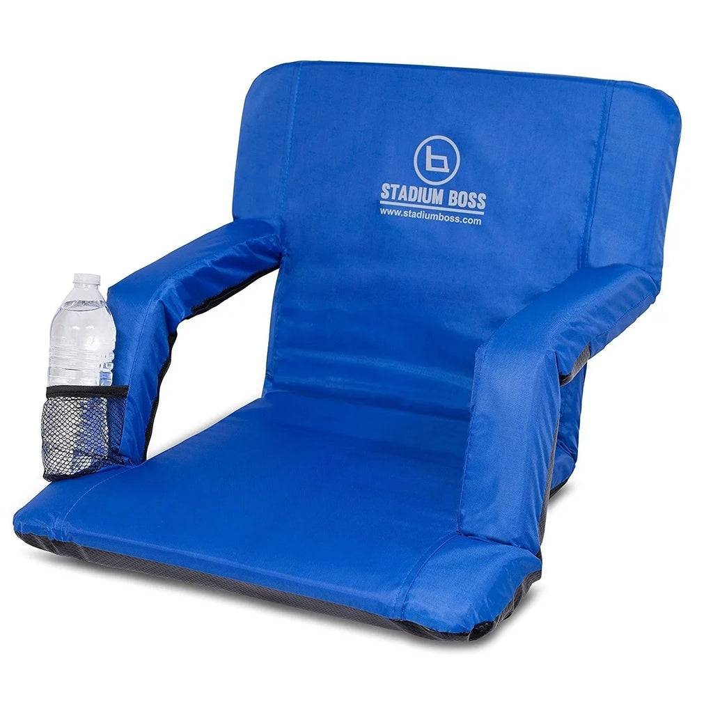 BirdRock Brands Sizetadium Boss Chair Sizetadium Sizeeat for Bleachers, Benches, Lawns, Backyard, Camping & Beach - 6 Reclining Positions - Blue