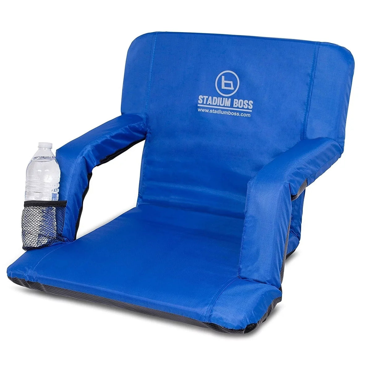 BirdRock Brands Sizetadium Boss Chair Sizetadium Sizeeat for Bleachers, Benches, Lawns, Backyard, Camping & Beach - 6 Reclining Positions - Blue