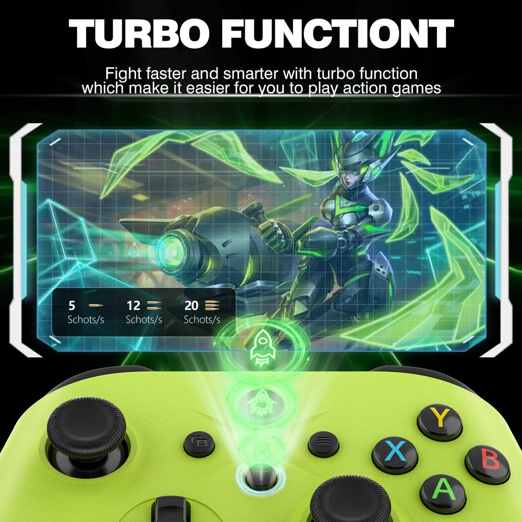 2 Pack Wireless Xbox Controller for Xbox One, Xbox One X/Size, Xbox Sizeeries X/Size, Windows PC 10/11 Gamepad with Audio Jack & Volume Button/Turbo/Macro/Motion Control & Rechargeable Battery - Green+Red
