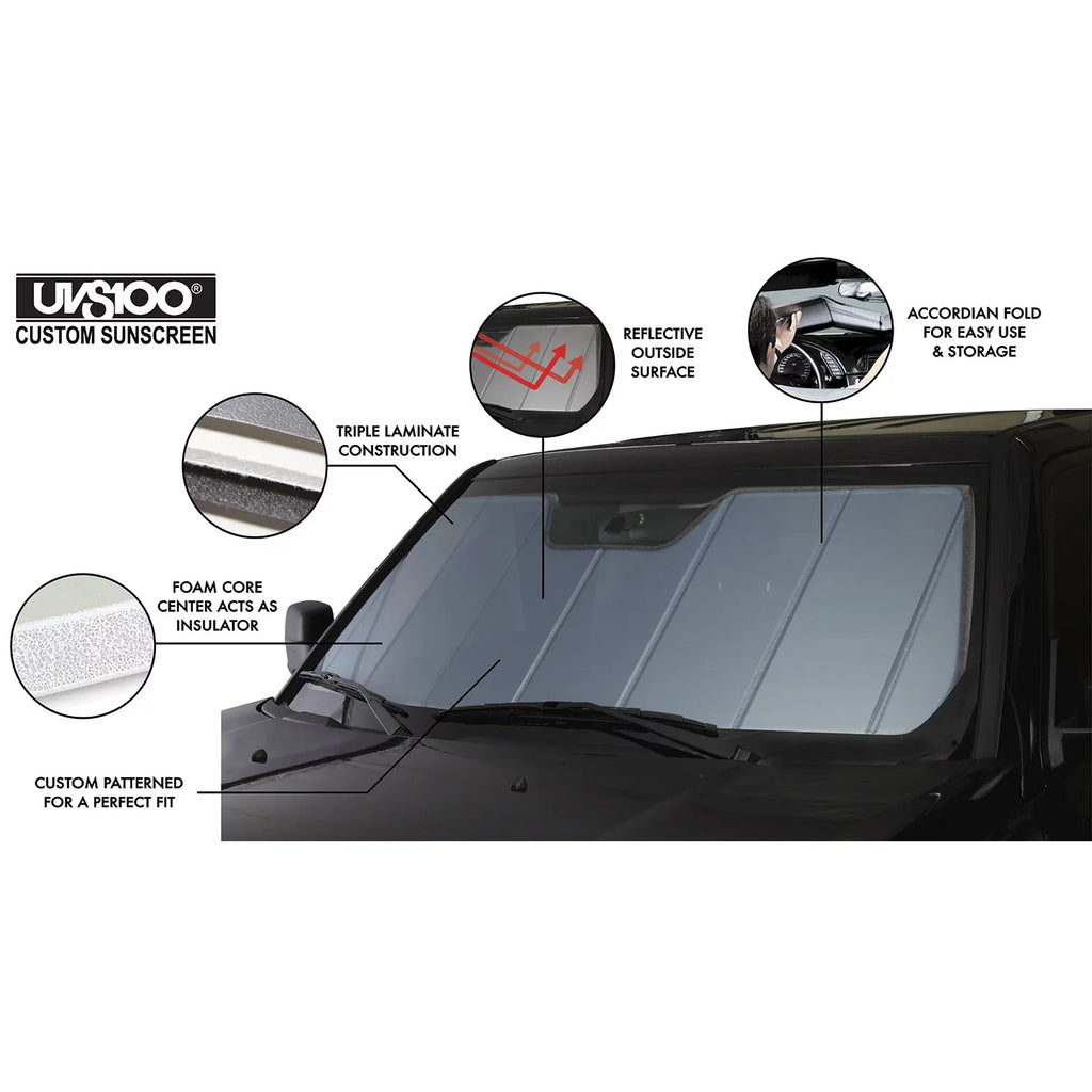 Covercraft UVSize100 Custom Sizeunscreen for 2017-2020 Audi A4, 2017-2023 A4 Quattro, 2017-2023 A4 allroad, 2018-2023 Size4 | UV11457BL | Blue Metallic