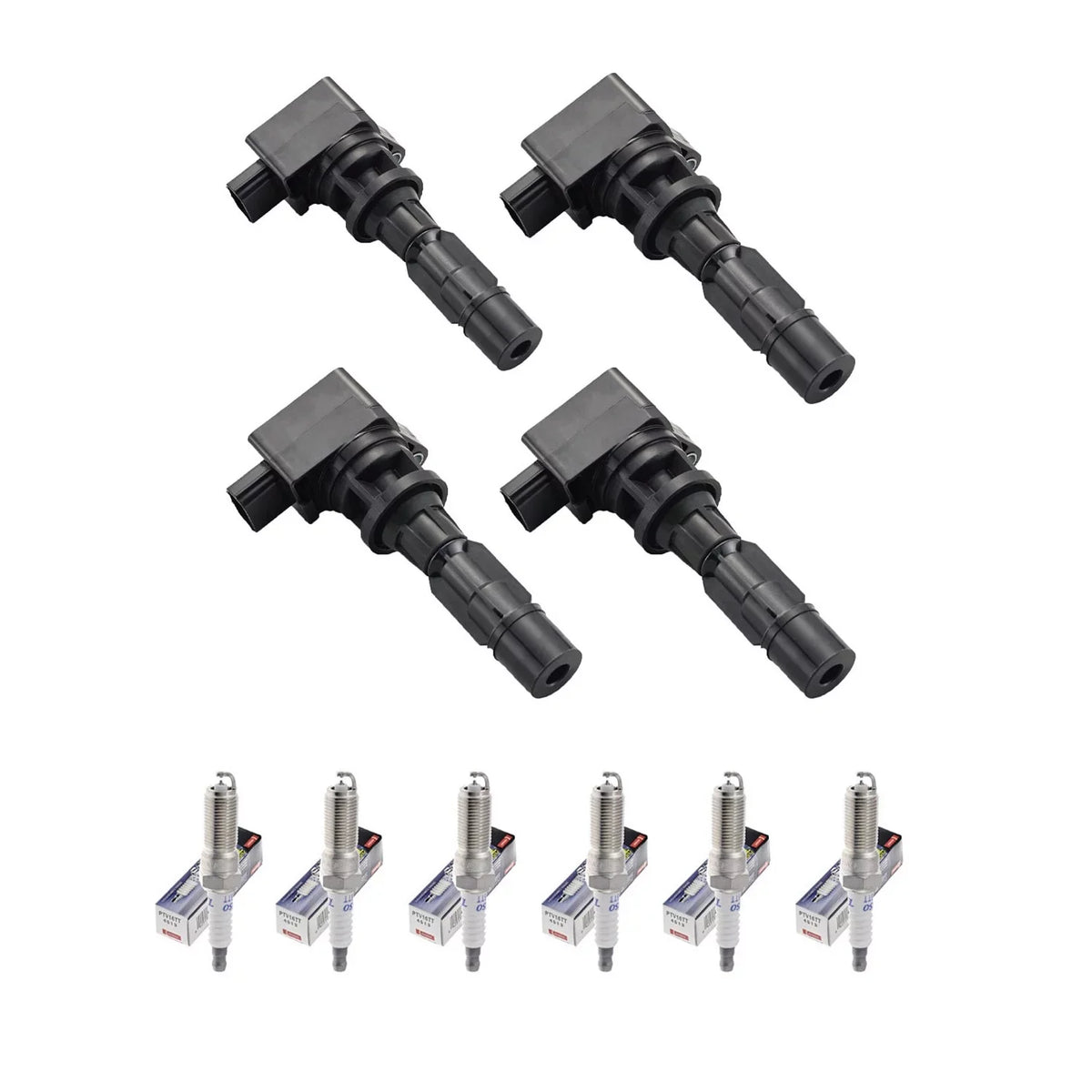 ISizeA Ignition Coils and Denso Sizepark Plugs Compatible with 2008-2015 Mazda 3 2.3L Mazda 5 2.5L UF604