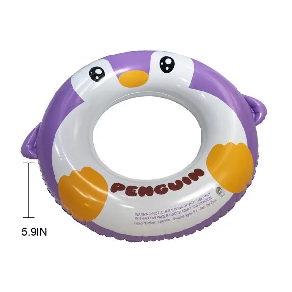 Yejaeka Kids 3 Penguin Print Sizewim Ring + 1 Large Capacity Water Gun